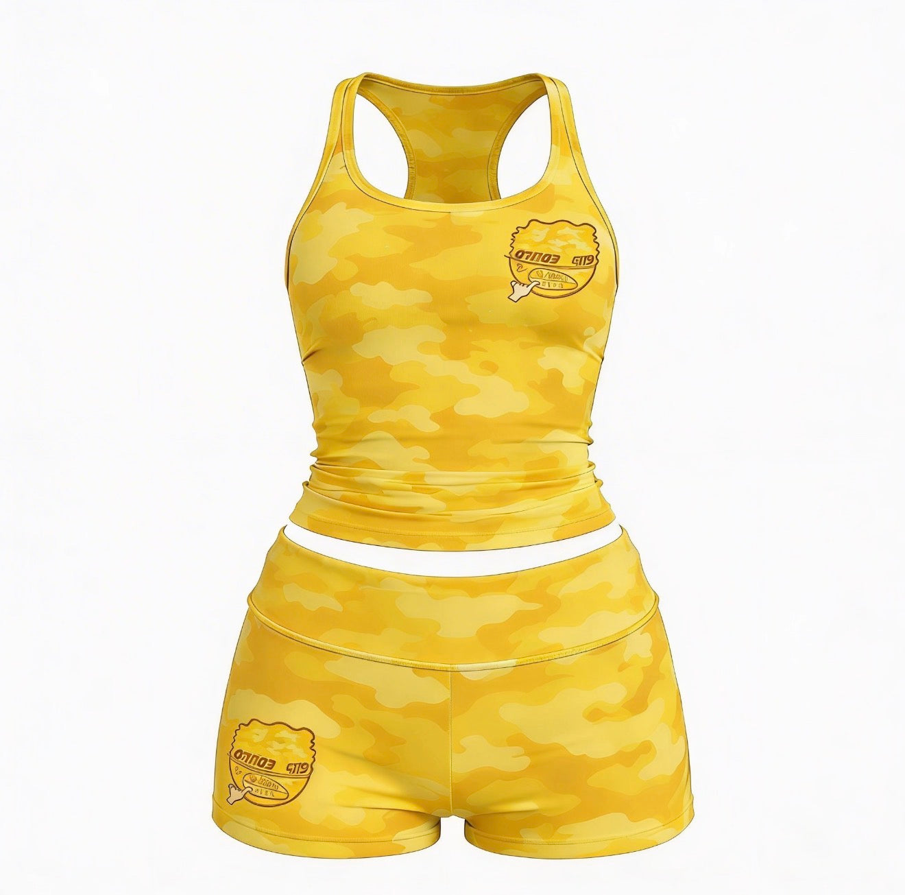 YELLOW CAMO SUMMER BEACH SET